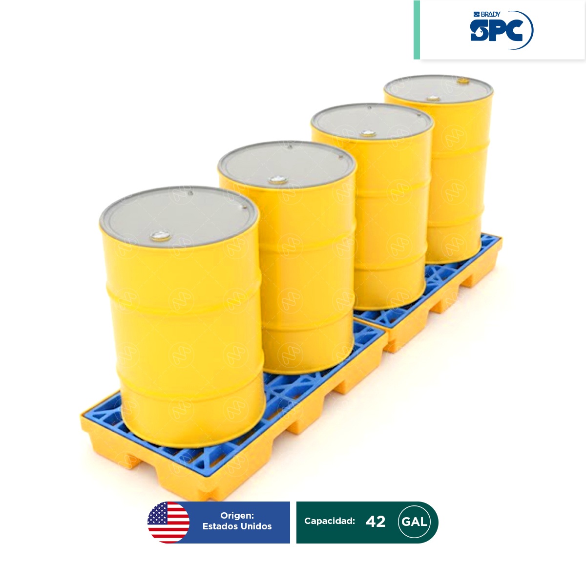 plataforma antiderrames modular para 4 tambos spc 007