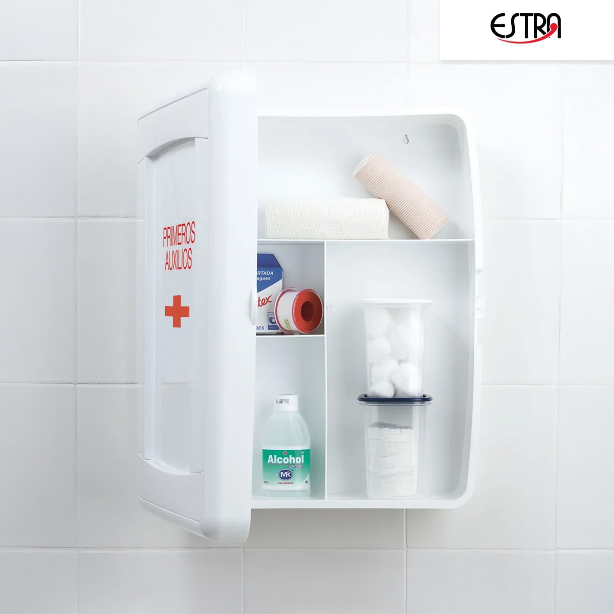 botiquin de primeros auxilios cruz roja premier para colgar estra blanco 005