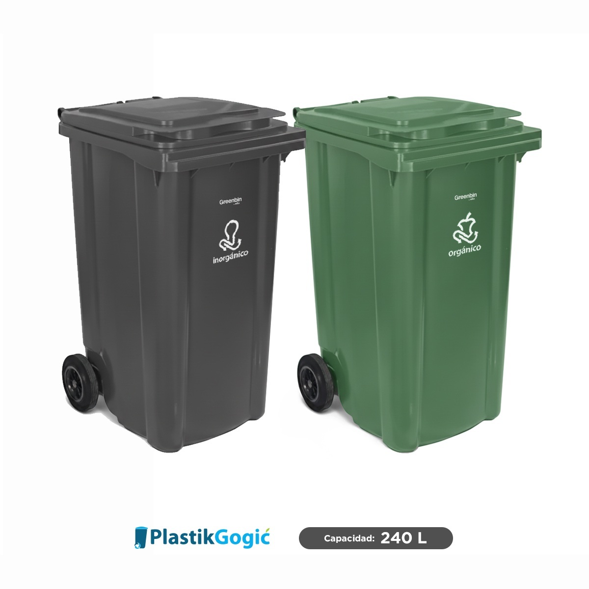 combo ecologico contenedor con 2 ruedas plastik gogic 240 l organico e inorganico 001