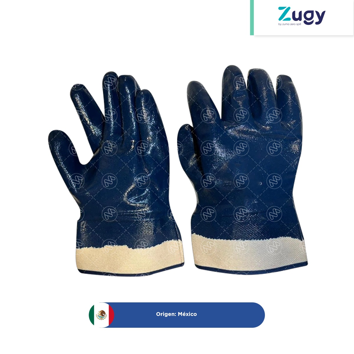 guantes recubiertos de nitrilo con puño de seguridad zugy 001