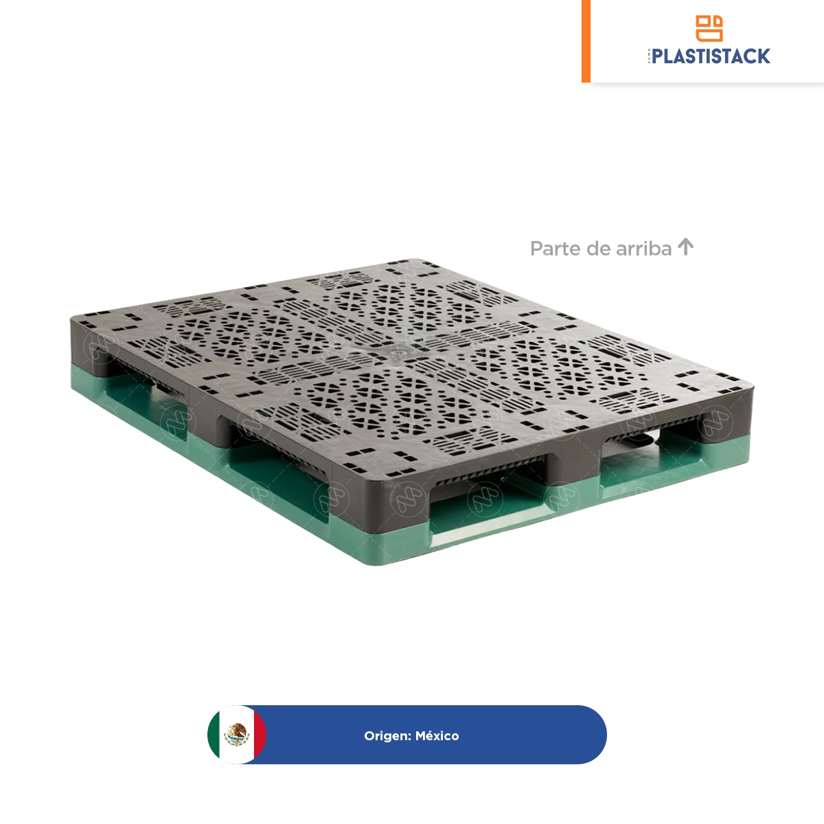 tarima de plastico para rack novapal 300 120 x 100 x 16 5 cm verde 001