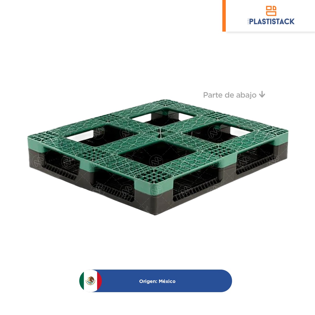 tarima de plastico para rack novapal 300 120 x 100 x 16 5 cm verde 004