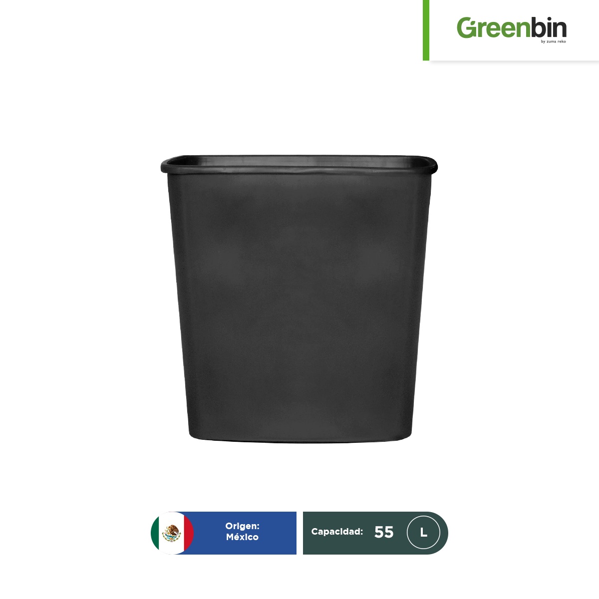 cesto rectangular greenbin 55 l ng 001