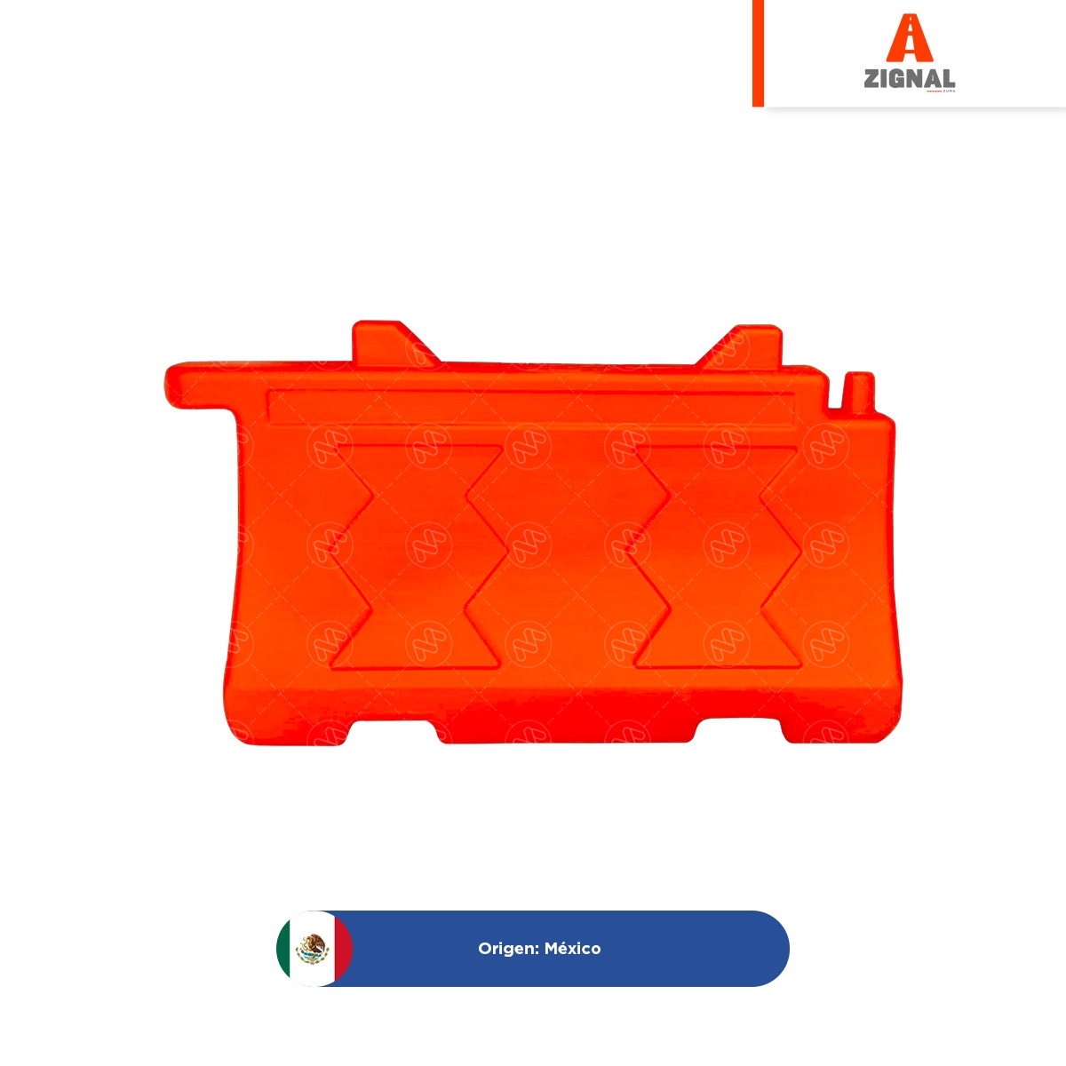 barrera vial sin reflejante 155 x 85 x 52 cm zignal naranja 001