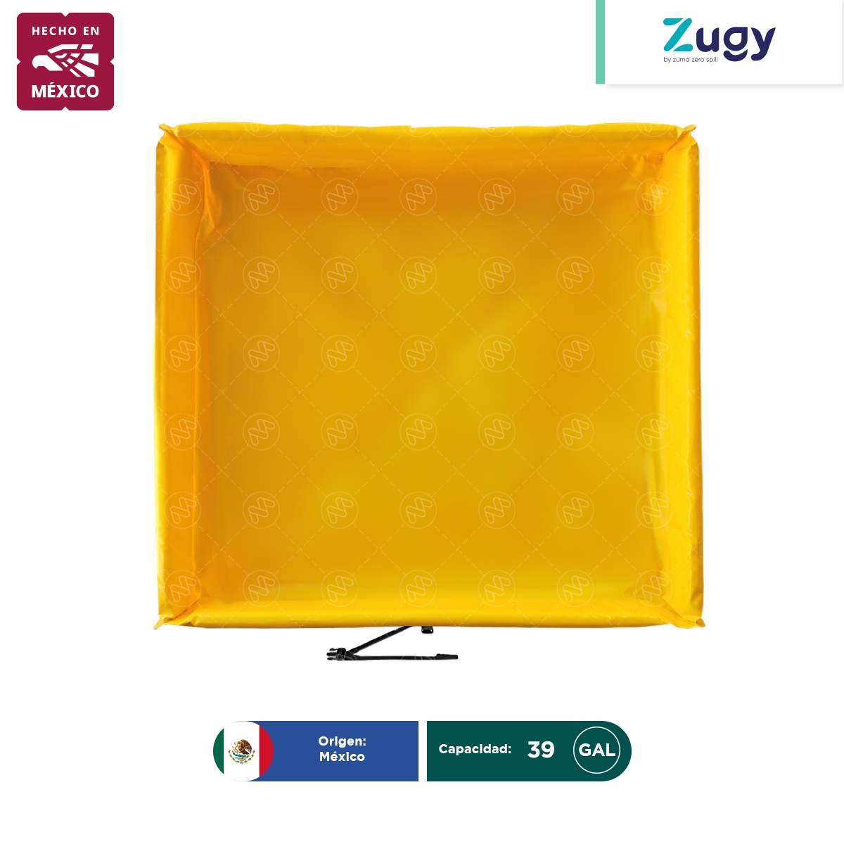 berma portatil de pvc para derrames zugy 120x120 cm 39 gal hm 004