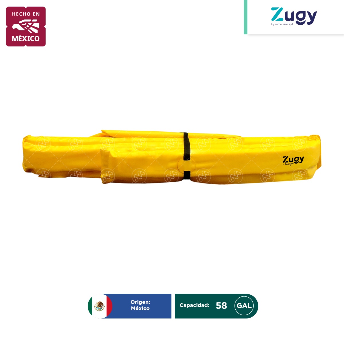 berma portatil de pvc para derrames zugy 120x180 cm 58 gal hm 003