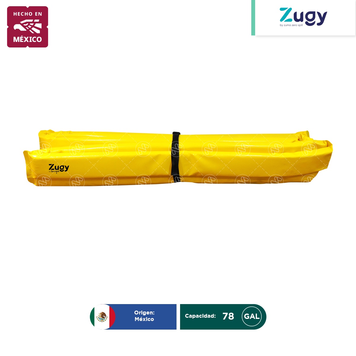 berma portatil de pvc para derrames zugy 120x240 cm 78 gal hm 003