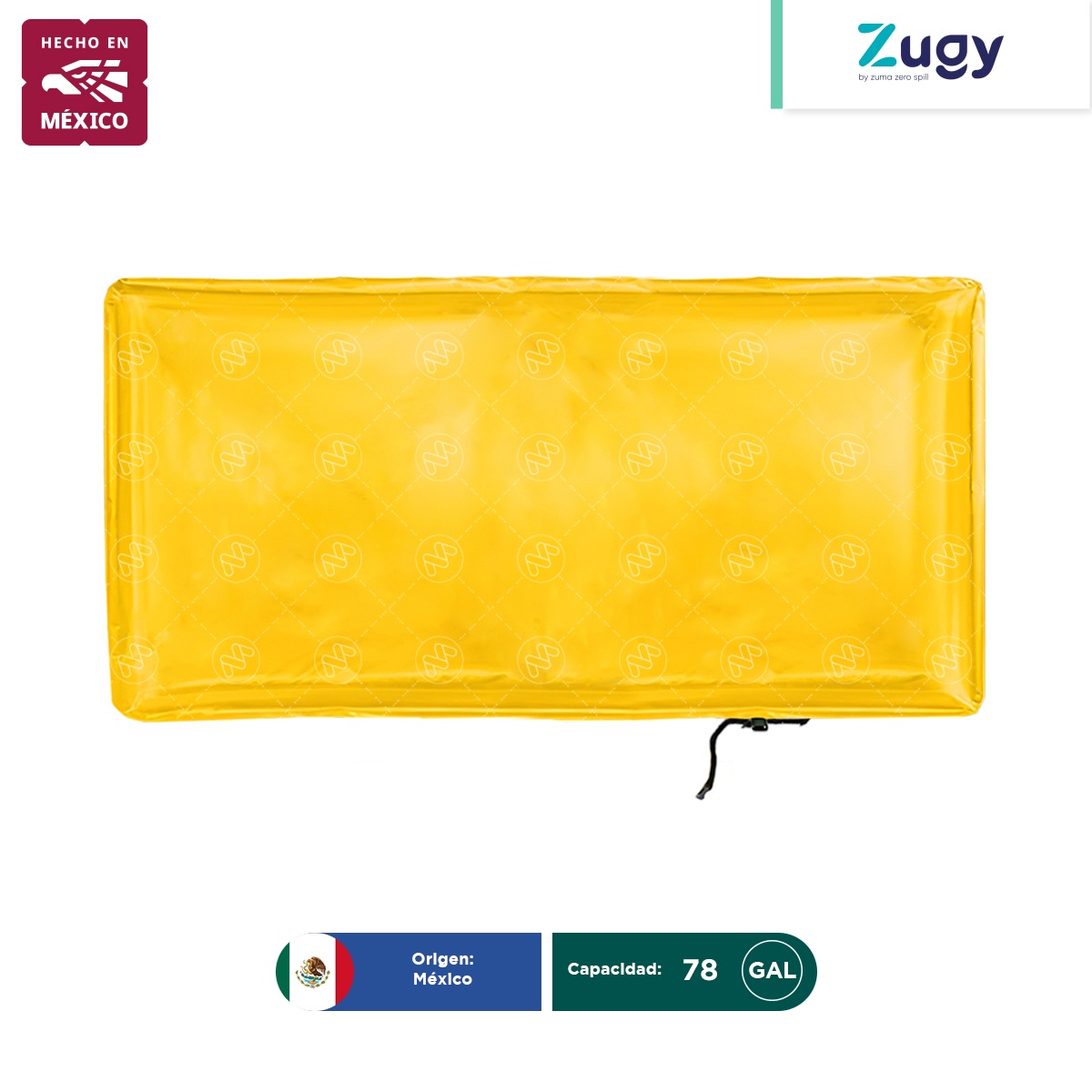 berma portatil de pvc para derrames zugy 120x240 cm 78 gal hm 004