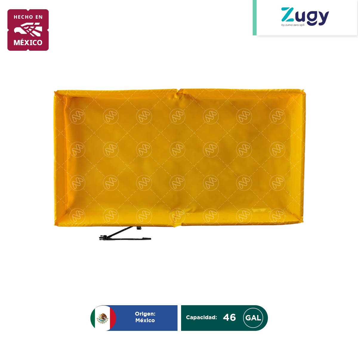 berma portatil de pvc para derrames zugy 90x180 cm 46 gal hm 004