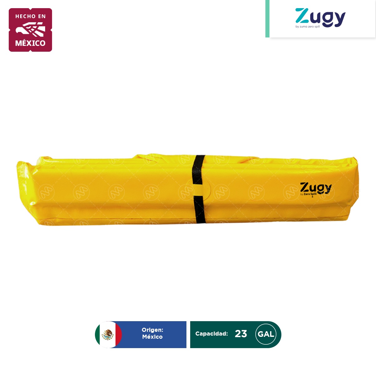 berma portatil de pvc para derrames zugy 90x90 cm 23 gal hm 003