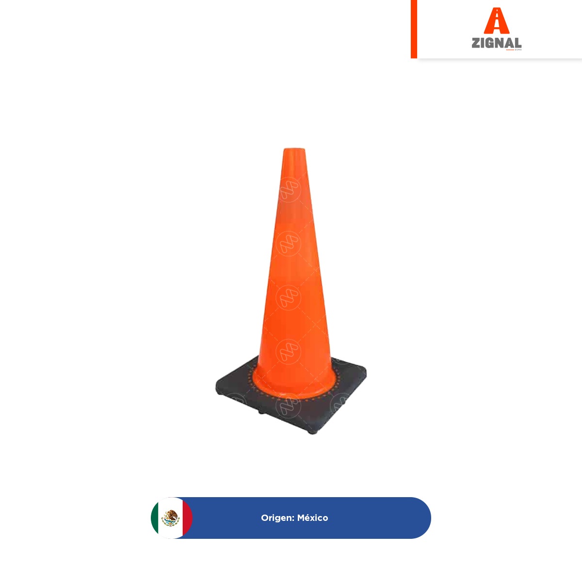 cono vial sin reflejante zignal naranja 001