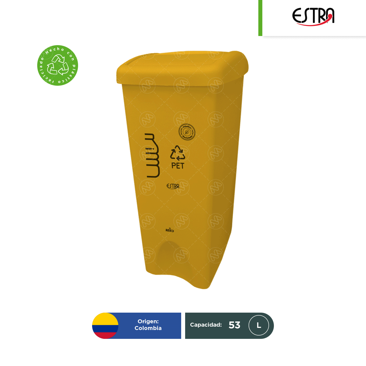bote de basura con tapa vaiven estra mr 53 l semarnat vistas 001
