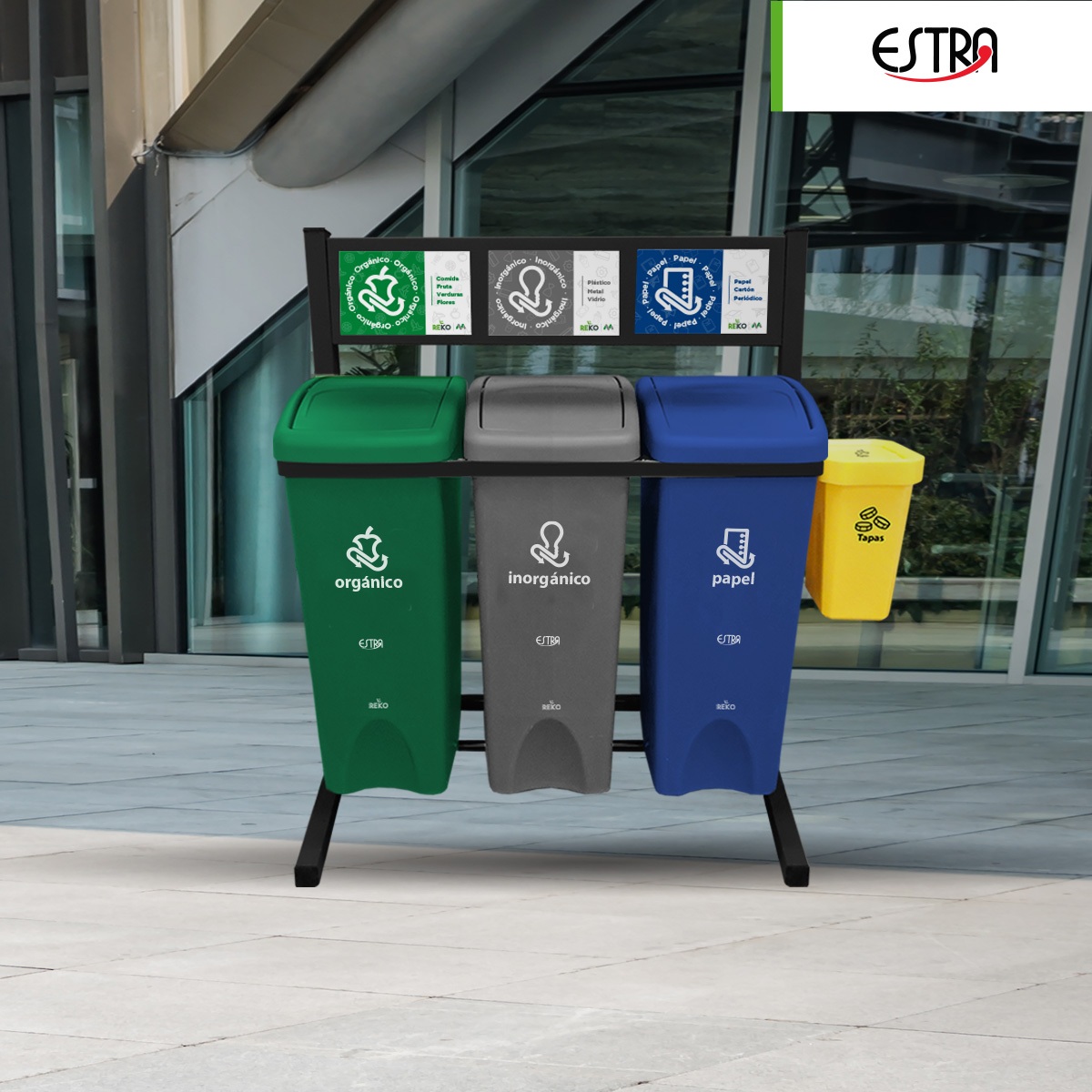 estacion ecologica con base l 2 a 5 divisiones estra mr tapa vaiven 53 l tapitas vistas 002