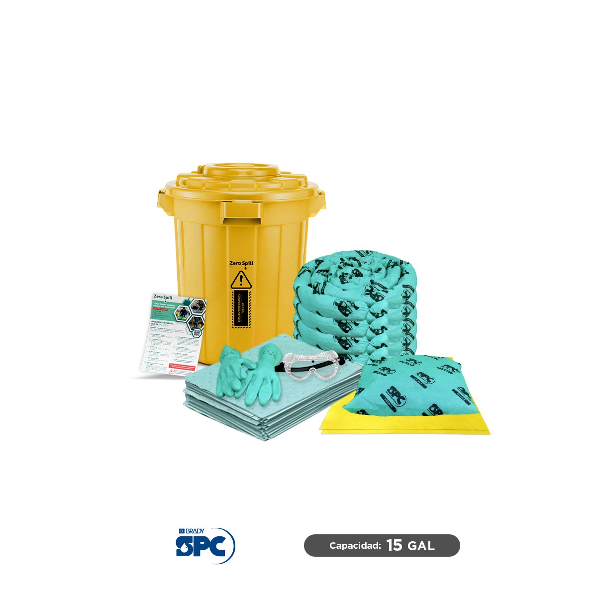 kit antiderrames tambo hazmat brady spc 15 gal 001