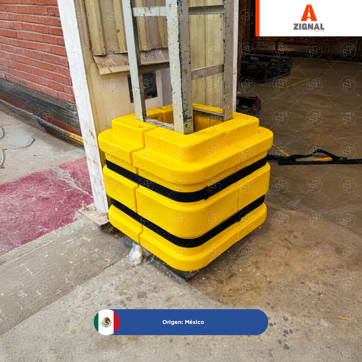 protector de columna zignal amarillo 003