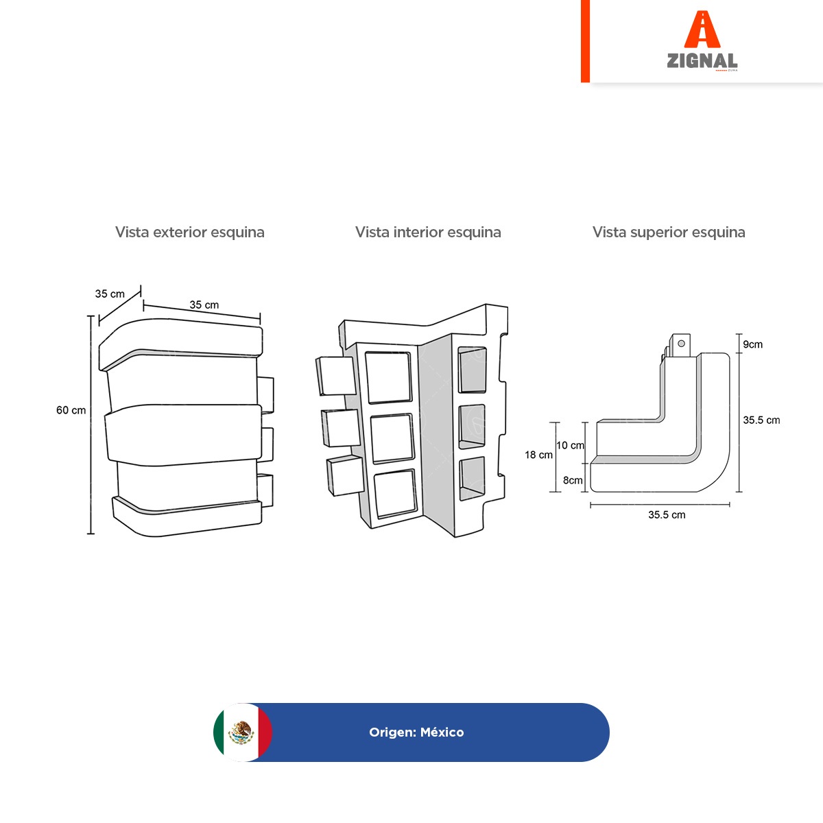 protector de columna zignal amarillo 004