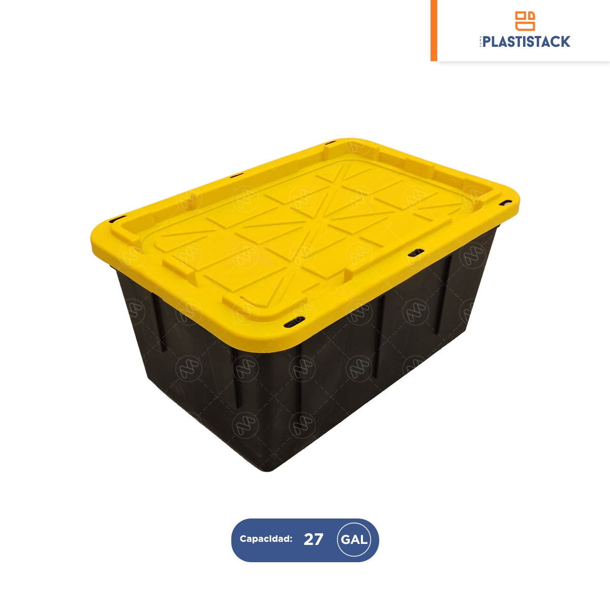 caja de plastico multiusos plastistack 27 gal 001