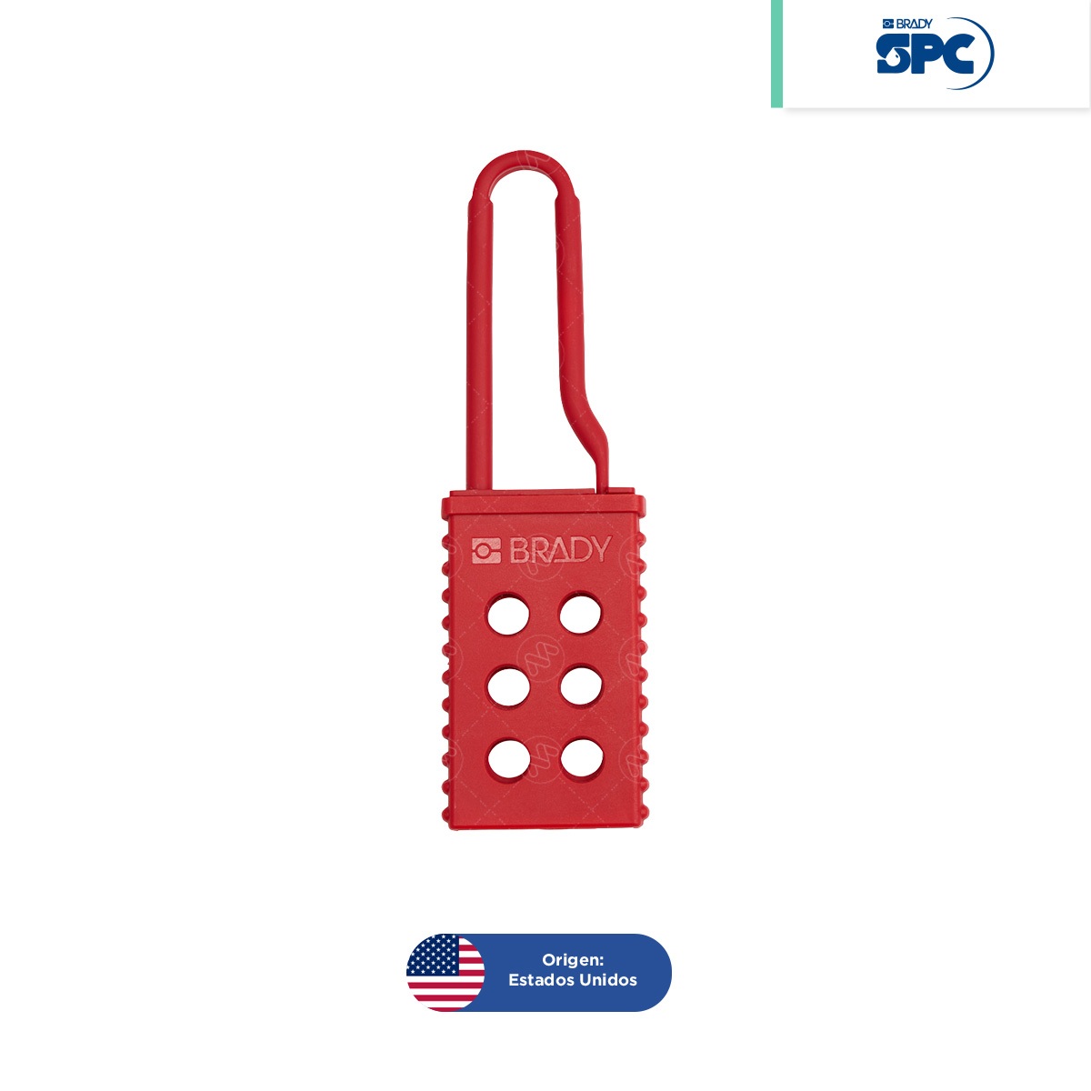 cerrojo de nylon para bloqueo brady spc rojo 001