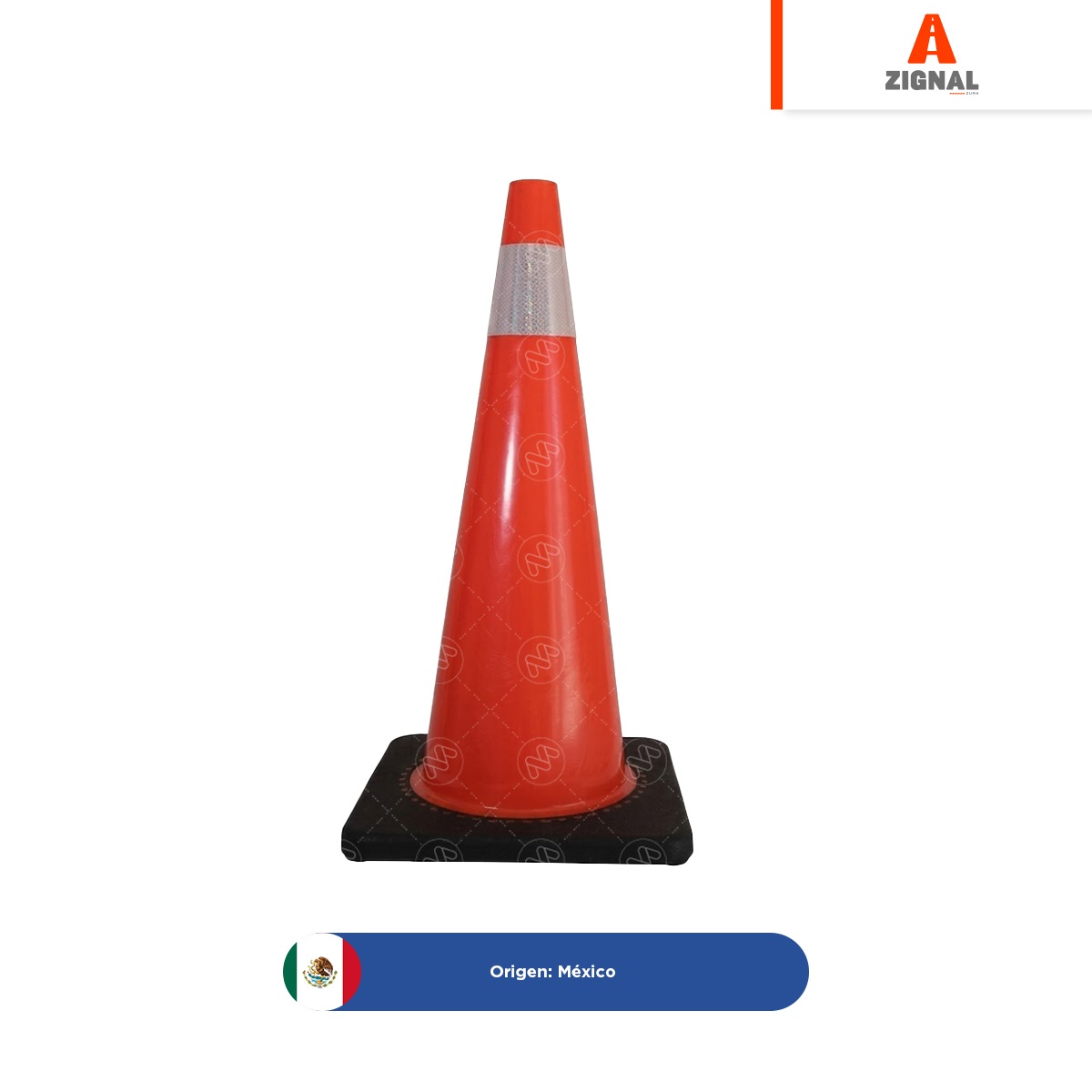 cono vial con reflejante zignal naranja 002