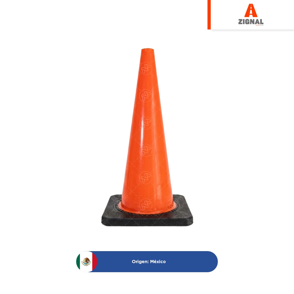 cono vial sin reflejante zignal naranja 002