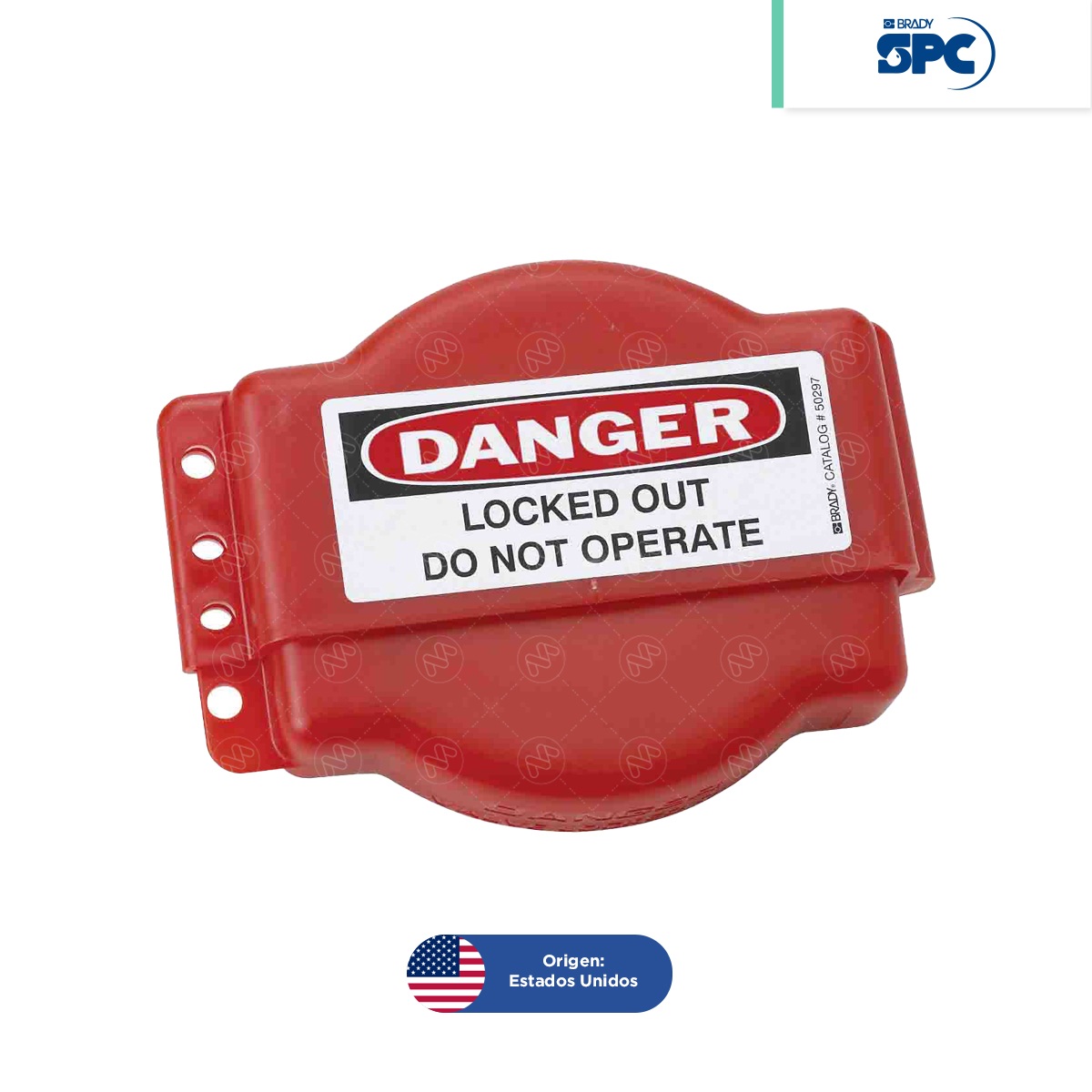 dispositivo de bloqueo ajustable para valvulas de compuerta brady spc rojo 001