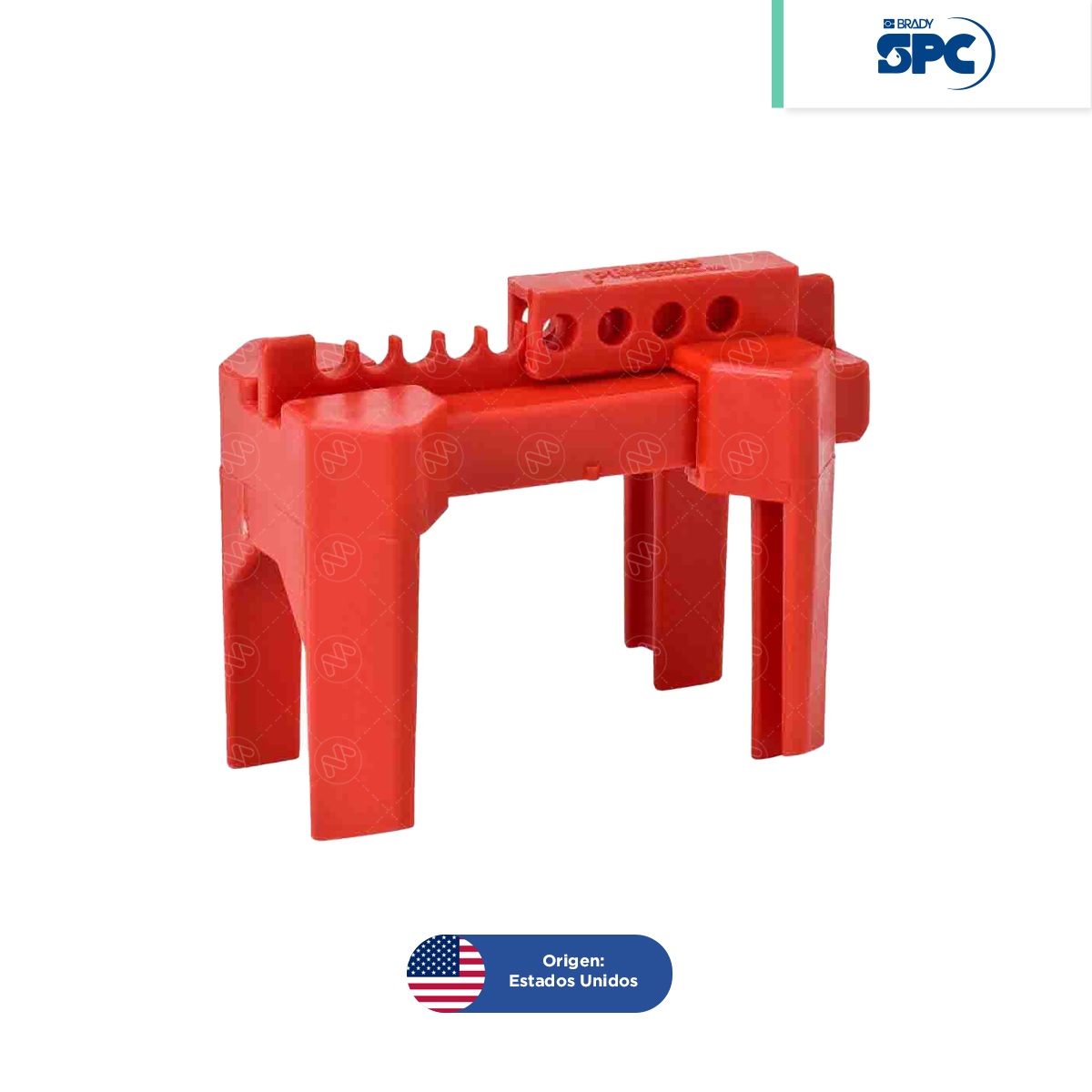 dispositivo de bloqueo de 4 patas para valvulas de bola brady spc rojo 001