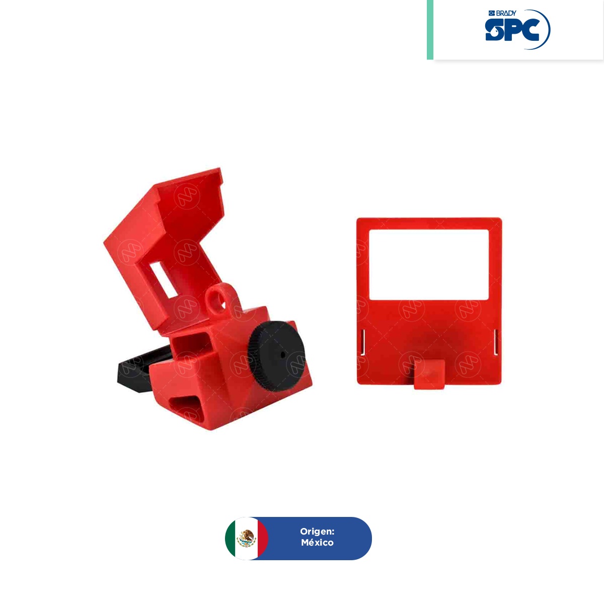 dispositivo de bloqueo de abrazadera para interruptores automaticos brady spc rojo 001