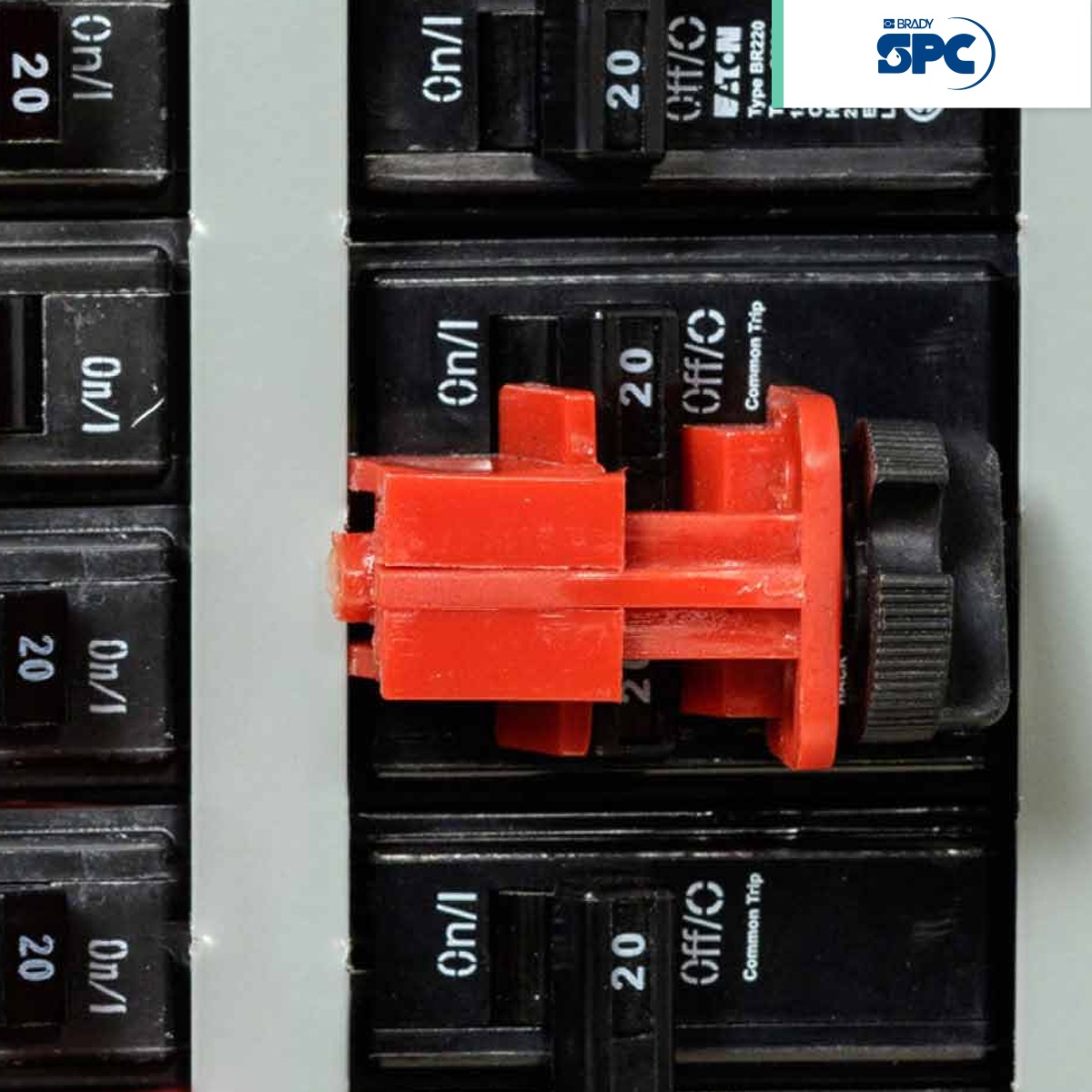 dispositivo de bloqueo para interruptores universales multipolares brady spc rojo 002
