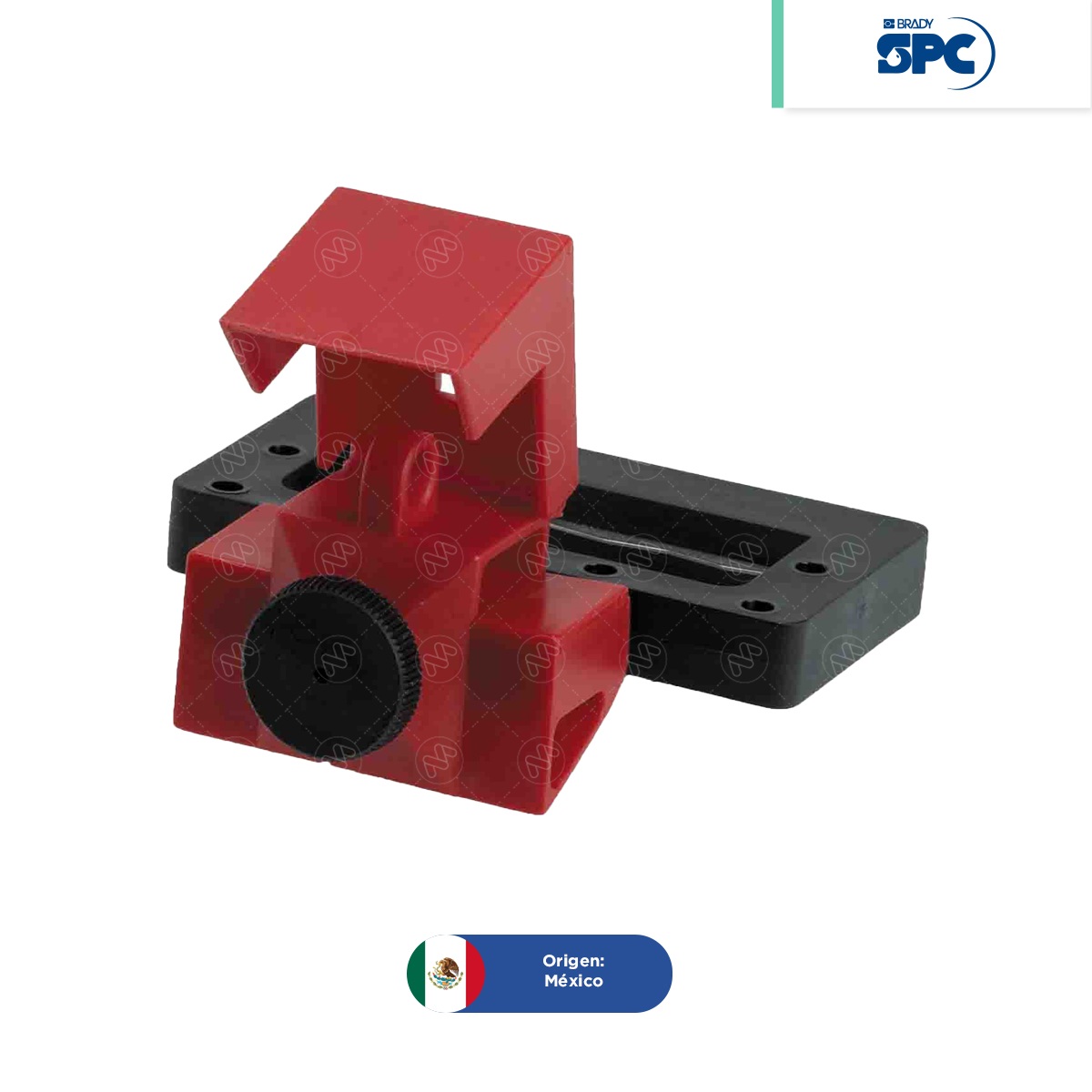 dispositivo de bloqueo sobredimensionado para interruptor con abrazadera brady spc rojo 001