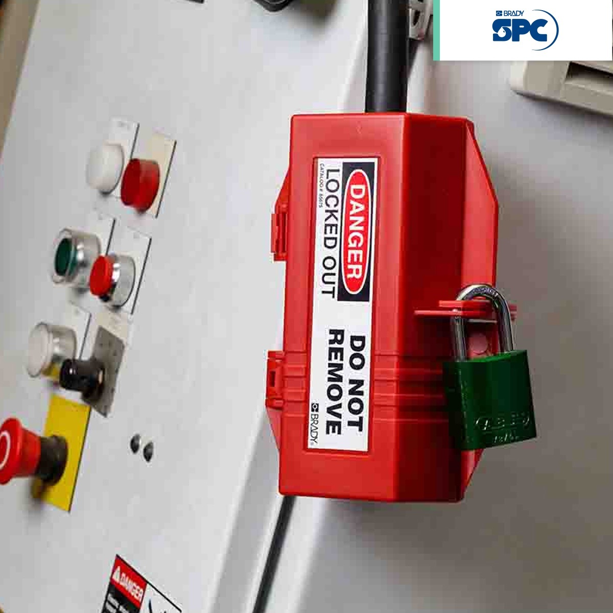 dispositivos de bloqueo para enchufes electricos brady spc rojo 220 550 v 002