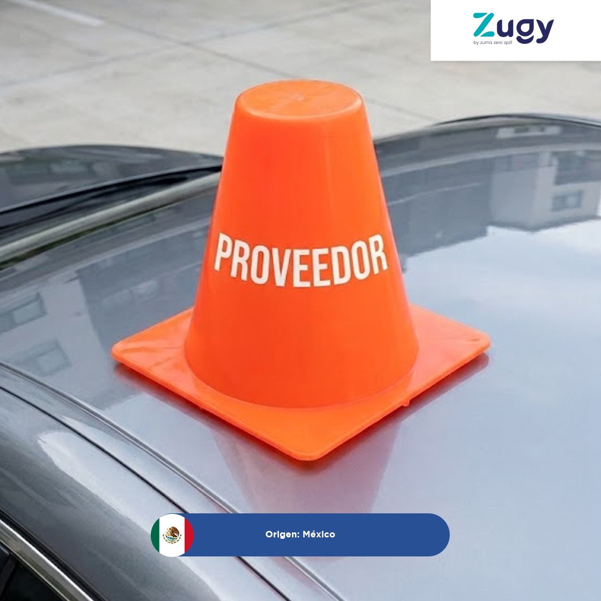cono de plastico magnetico punta chata personalizable zugy vistas 005