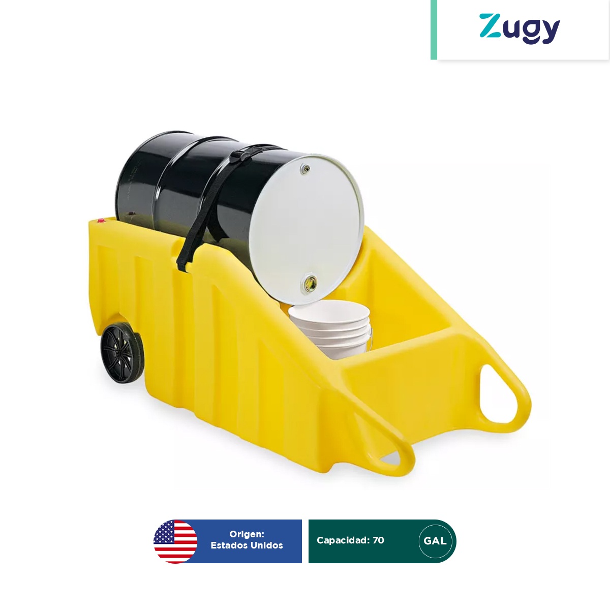 carretilla antiderrames poly dolly 1 tambo zugy 70 gal 001