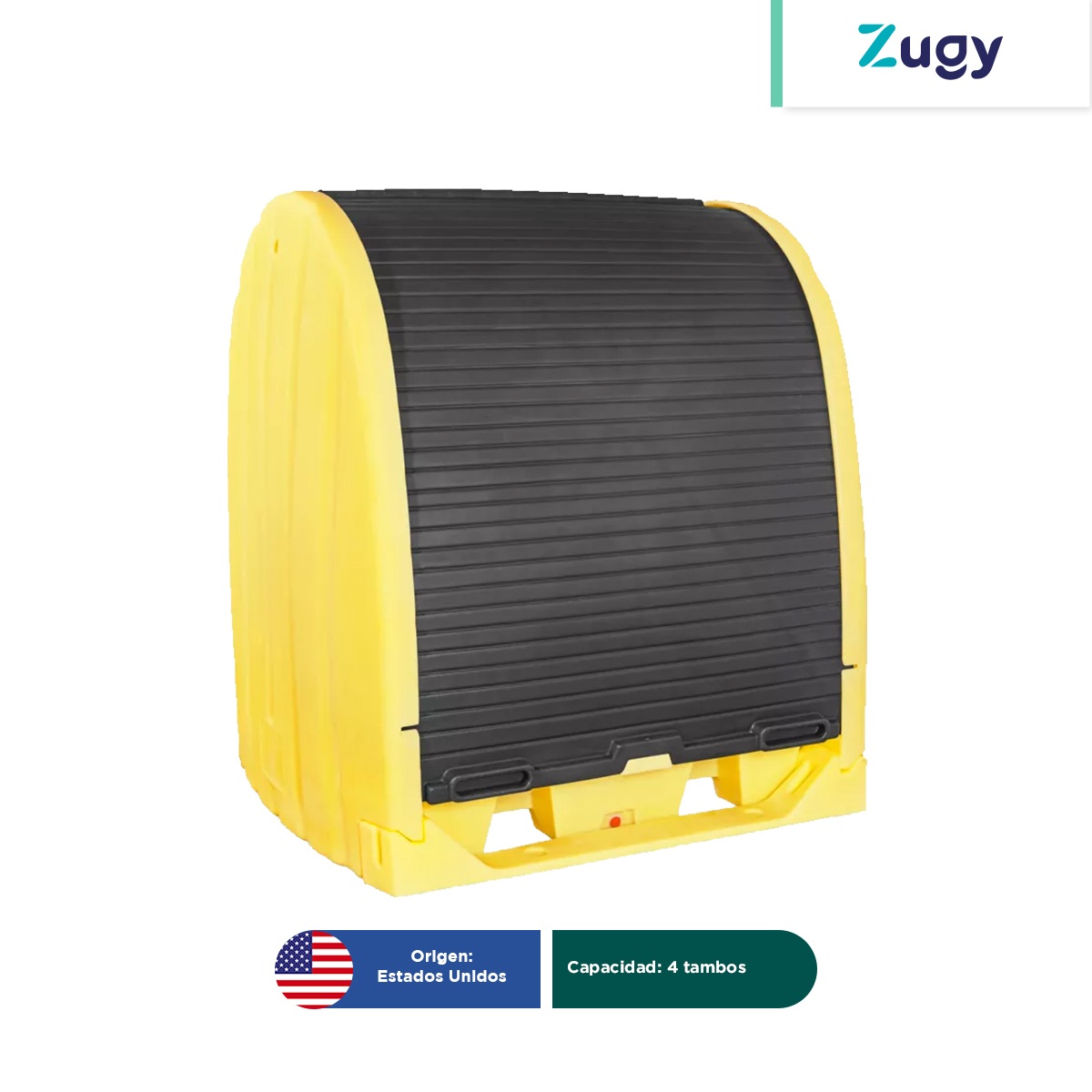 cobertizo para control de derrames para 4 tambos zugy amarillo 001