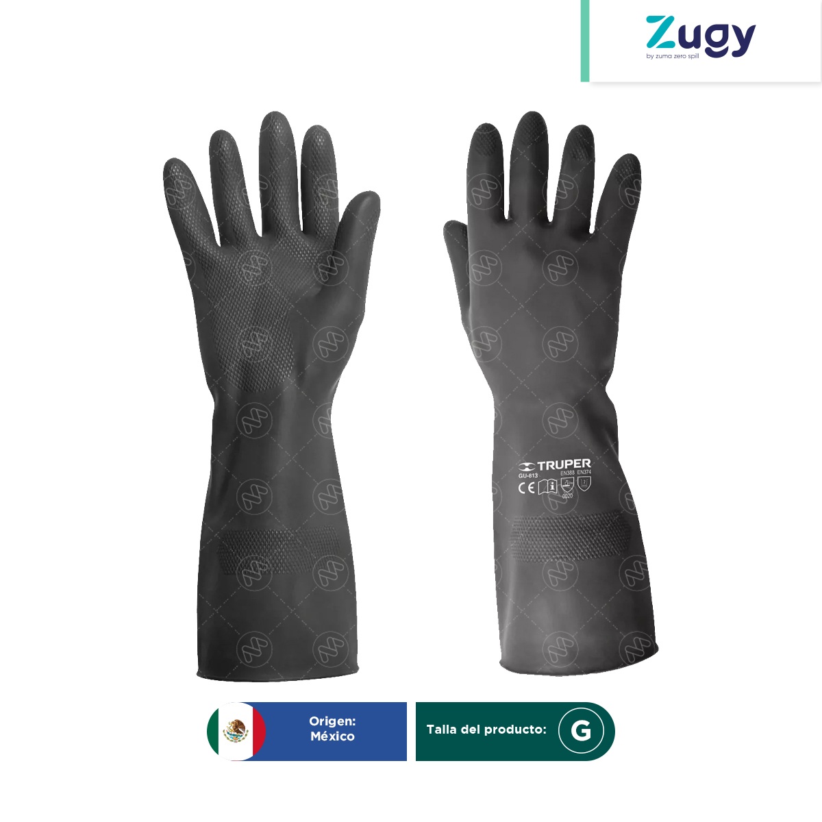 guantes de neopreno para manejo de quimicos zugy talla grande 001