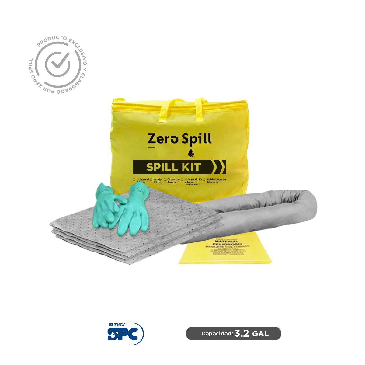kit antiderrames portatil universal no quimicos brady spc 3 gal 001