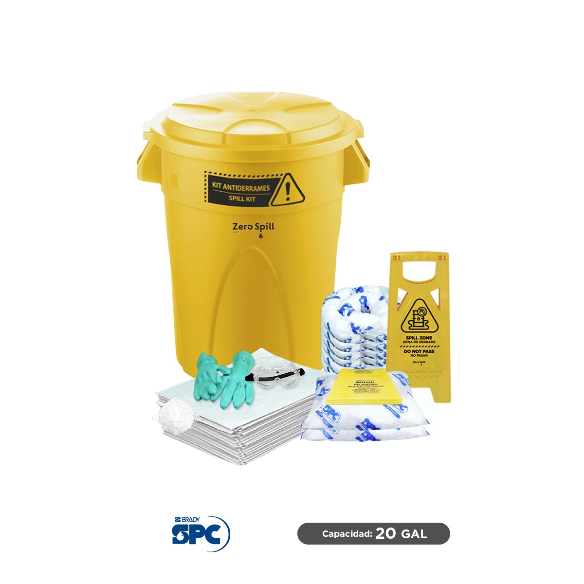 kit antiderrames elite aceite brady spc 20 gal 001
