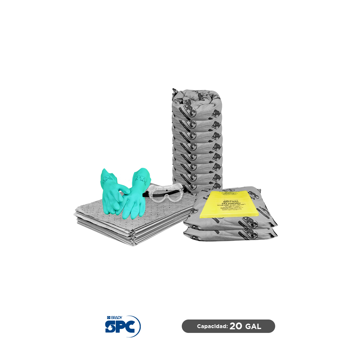 repuesto kit antiderrames universal brady spc 20 gal 001